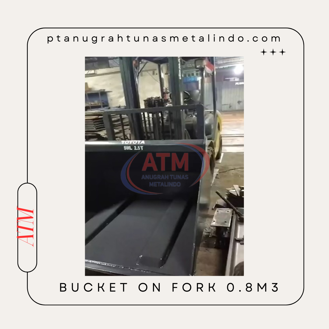 BUCKET ON FORK 0.8M3